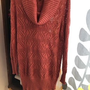 Coral loose neck sweater